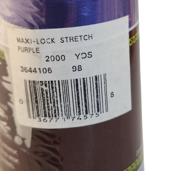 Maxi-Lock Stretch Serger Thread Purple 2000 Yards Textured Nylon Sewing Material - Picture 4 of 6